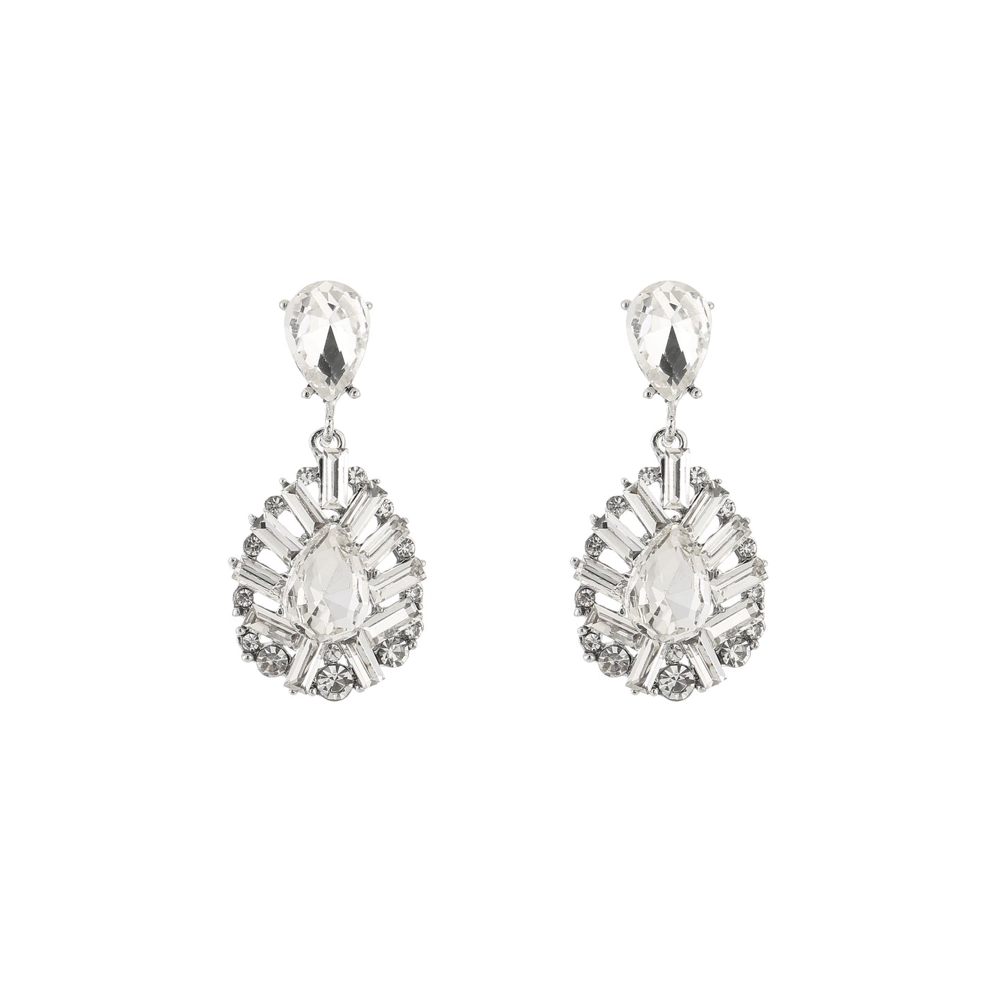 Crystal party oorbellen