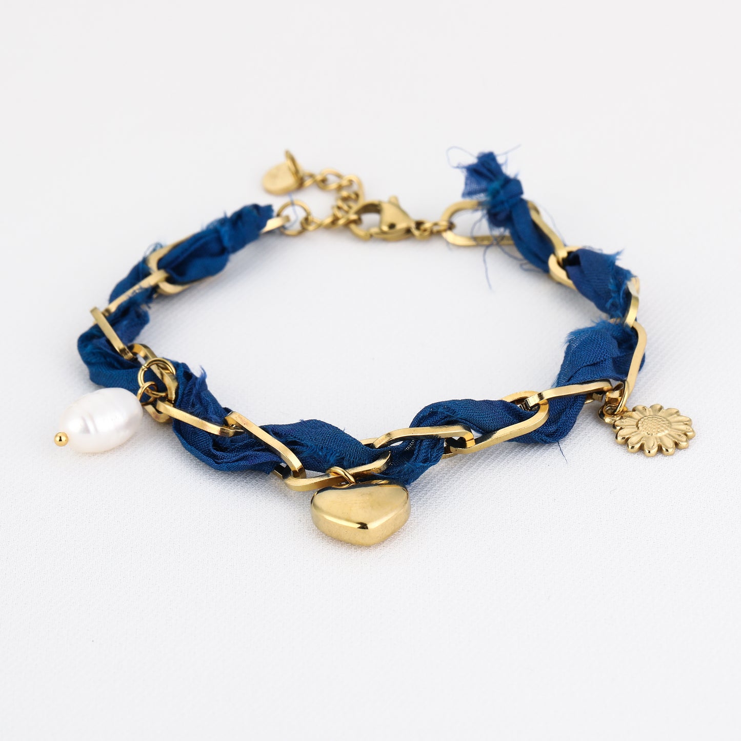 Bedel armband met stof