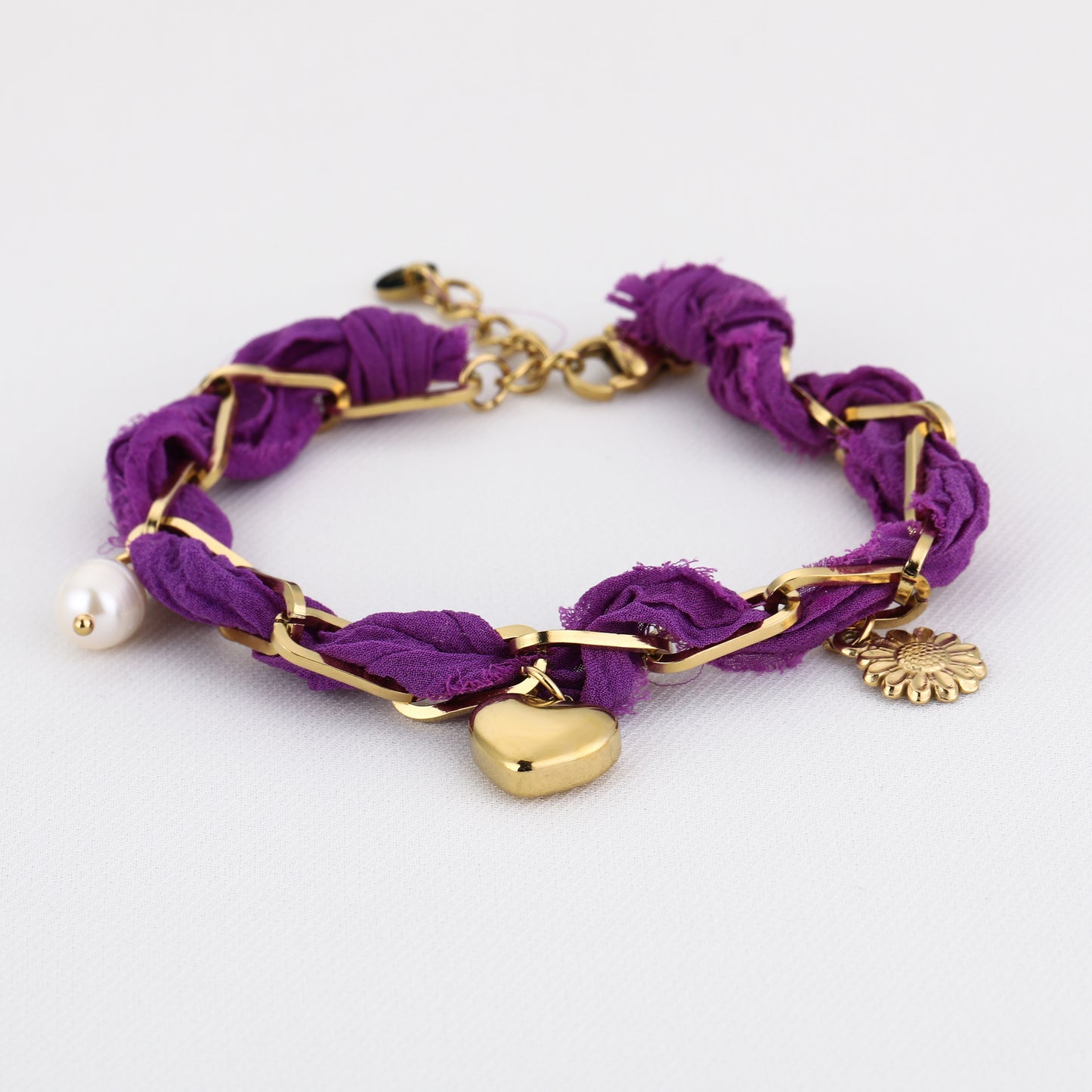 Bedel armband met stof