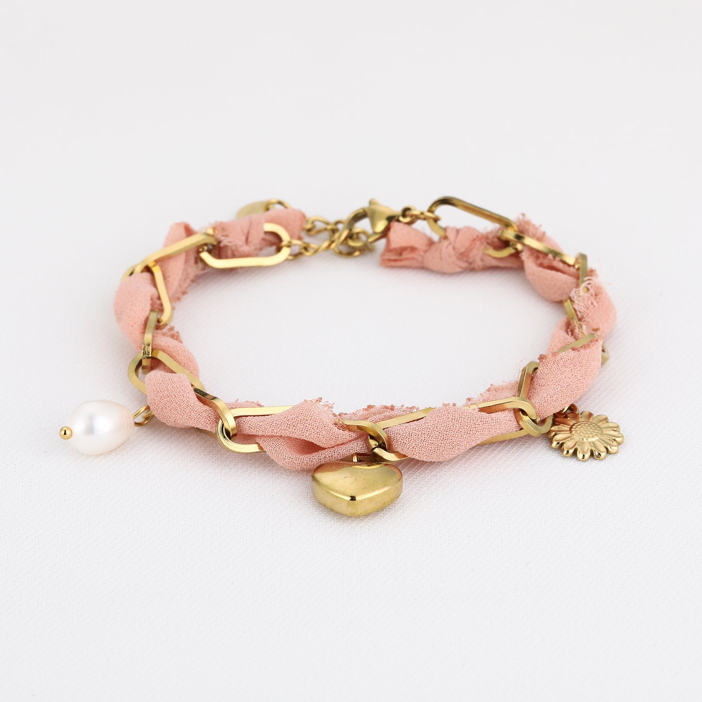 Bedel armband met stof