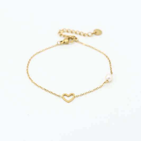 Love armband met parel